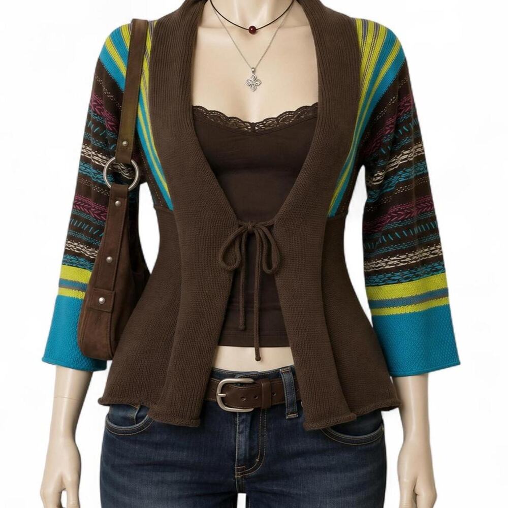 Y2k boho chic vintage knit